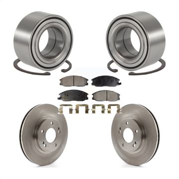 Front Wheel Bearing Disc Brake Rotors And Ceramic Pads Kit For Hyundai Santa Fe KBB-100072