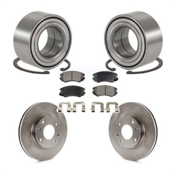 Front Wheel Bearing Disc Brake Rotors And Pads Kit For Hyundai Sonata Kia Optima Magentis KBB-100077