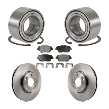 Front Wheel Bearing Disc Brake Rotors And Ceramic Pads Kit For Hyundai Sonata Kia Optima KBB-100079