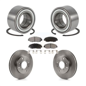 Front Wheel Bearing Disc Brake Rotor & Pad Kit For 1998-2002 Honda Accord Coupe with 2.3L KBB-100089