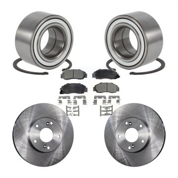 Front Wheel Bearing Disc Brake Rotor And Ceramic Pads Kit For 1998-2002 Honda Accord 3.0L KBB-100091