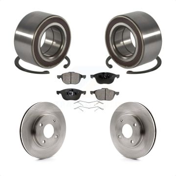 Front Wheel Bearing Brake Rotor Pads Kit For 04 Ford Focus LX/Mid/High/SE/ZTS/ZTW/ZX3/ZX5 KBB-100104