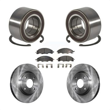 Front Wheel Bearing Disc Brake Rotors And Ceramic Pads Kit For 2008-2011 Ford Focus KBB-100107