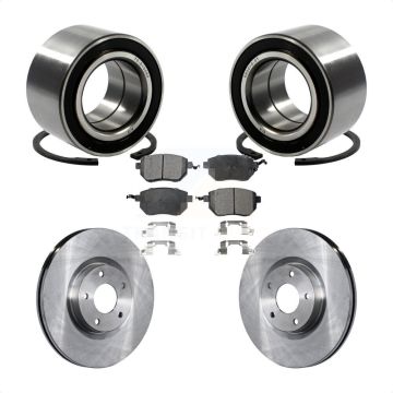 Front Wheel Bearing Disc Brake Rotors And Ceramic Pads Kit For Nissan Altima Maxima KBB-100115