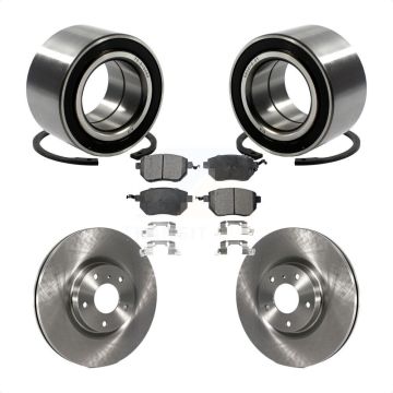 Front Wheel Bearing Disc Brake Rotors And Ceramic Pads Kit For Nissan Altima Maxima KBB-100116