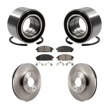 Front Wheel Bearing Disc Brake Rotors And Ceramic Pads Kit For 2005-2006 Nissan X-Trail KBB-100117