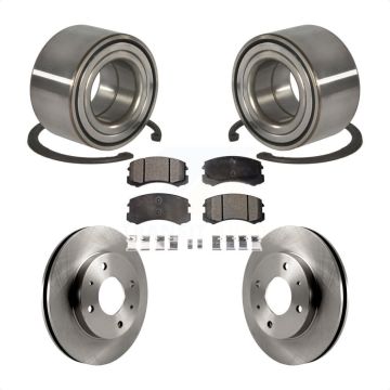 Front Wheel Bearing Brake Rotor And Pad Kit For Mitsubishi Lancer With 15" Factory Wheels KBB-100120