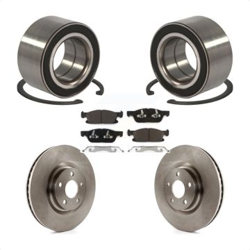 Front Wheel Bearing Brake Rotor Pads Kit For 15 Ford Edge With 316mm Diameter KBB-100128