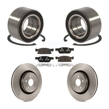 Front Wheel Bearing Brake Rotor Pads Kit For 15 Ford Edge With 345mm Diameter KBB-100129
