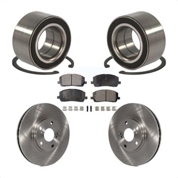Front Wheel Bearing Disc Brake Rotors And Ceramic Pads Kit For Toyota Highlander KBB-100135