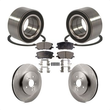 Front Wheel Bearing Brake Rotor & Pads Kit For Lexus RX350 RX330 Toyota Highlander RX400h KBB-100136