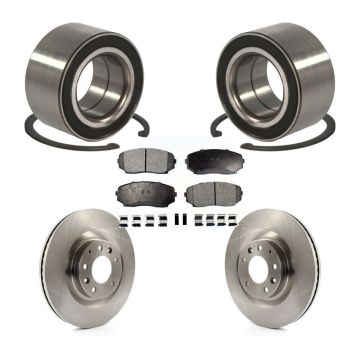 Front Wheel Bearing Disc Brake Rotors And Ceramic Pads Kit For 2007-2015 Mazda CX-9 KBB-100143