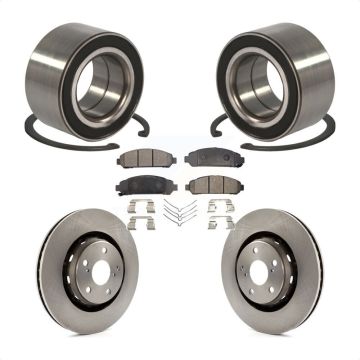 Front Wheel Bearing Disc Brake Rotors And Ceramic Pads Kit For 2009-2016 Toyota Venza KBB-100144