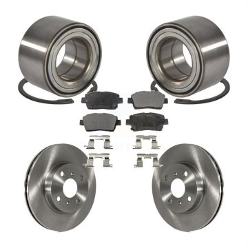Front Wheel Bearing Disc Brake Rotors And Ceramic Pads Kit For 2001-2003 Toyota Prius KBB-100145