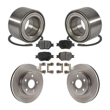 Front Wheel Bearing Disc Brake Rotors And Ceramic Pads Kit For 2001 Toyota Celica GT KBB-100146