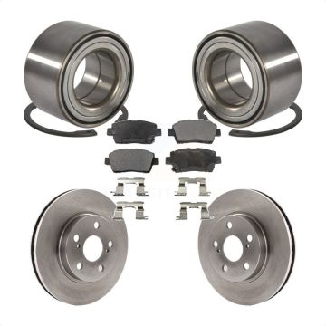 Front Wheel Bearing Disc Brake Rotors And Ceramic Pads Kit For 2000 Toyota Celica GT KBB-100147