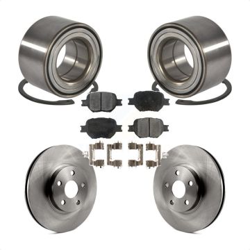 Front Wheel Bearing Disc Brake Rotors And Ceramic Pads Kit For Toyota Celica Scion tC KBB-100148