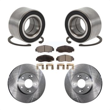 Front Wheel Bearing Disc Brake Rotors And Ceramic Pads Kit For Honda Accord Acura CSX KBB-100157