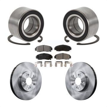Front Wheel Bearing Disc Brake Rotors And Ceramic Pads Kit For Honda Accord Acura TSX TL KBB-100158
