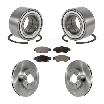 Front Wheel Bearing Disc Brake Rotors And Ceramic Pads Kit For 2006-2007 Suzuki Aerio KBB-100171