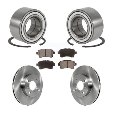 Front Wheel Bearing Disc Brake Rotors And Ceramic Pads Kit For 2002-2005 Suzuki Aerio KBB-100172