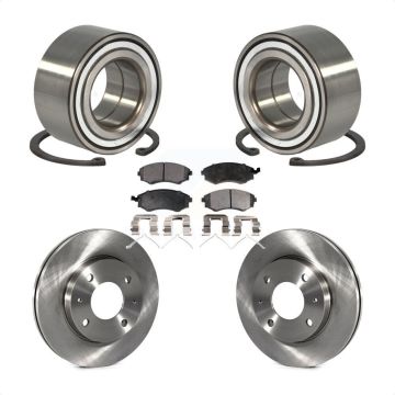 Front Wheel Bearing Disc Brake Rotors And Ceramic Pads Kit For Hyundai Elantra KBB-100174