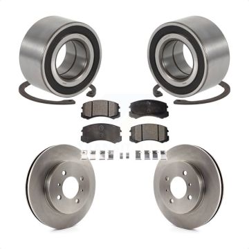 Front Wheel Bearing Brake Rotor Pads Kit For Mitsubishi Lancer SE With 14" Factory Wheels KBB-100179