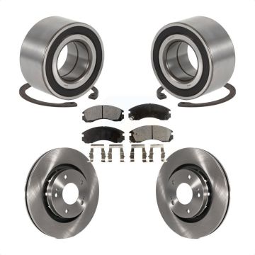 Front Wheel Bearing Disc Brake Rotors And Pads Kit For 2005-2006 Mitsubishi Outlander KBB-100180