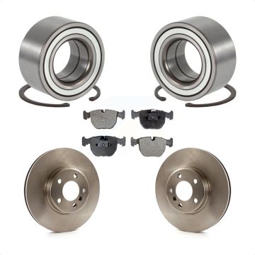 Front Wheel Bearing Disc Brake Rotors And Ceramic Pads Kit For 2000 BMW X5 To 04 00 KBB-100182