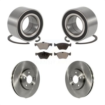 Front Wheel Bearing Disc Brake Rotors And Ceramic Pads Kit For Mercedes-Benz E350 E320 KBB-100205