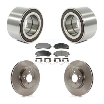 Front Wheel Bearing Disc Brake Rotors And Ceramic Pads Kit For 2006-2014 Honda Ridgeline KBB-100213