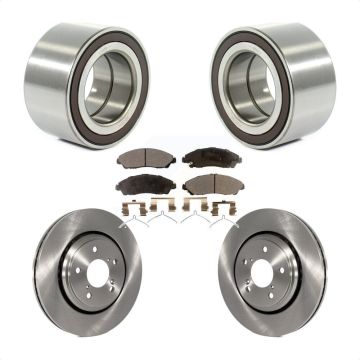 Front Wheel Bearing Disc Brake Rotors And Ceramic Pads Kit For 2017-2019 Honda Ridgeline KBB-100214