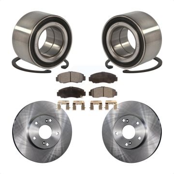 Front Wheel Bearing Disc Brake Rotors And Pads Kit For 2006-2010 Honda Civic GX with 1.8L KBB-100218