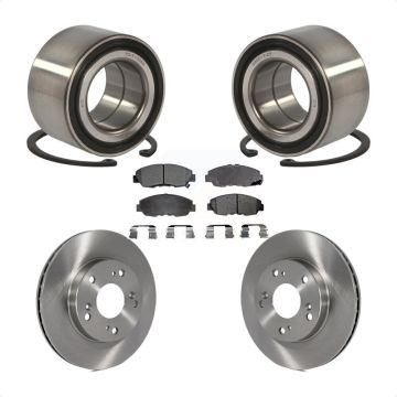 Front Wheel Bearing Disc Brake Rotors And Ceramic Pads Kit For Honda Civic KBB-100220