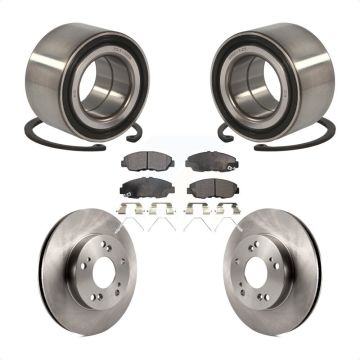 Front Wheel Bearing Disc Brake Rotors And Ceramic Pads Kit For Honda Civic KBB-100223