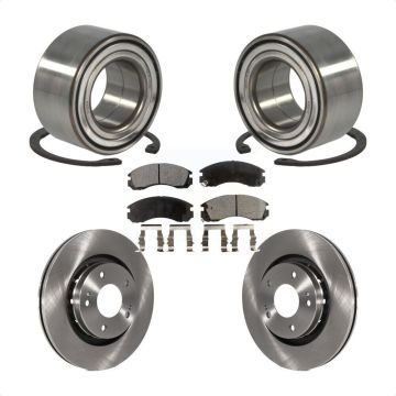 Front Wheel Bearing Disc Brake Rotors And Pads Kit For Mitsubishi Outlander PHEV Lancer KBB-100234
