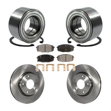Front Wheel Bearing Disc Brake Rotors And Ceramic Pads Kit For Hyundai Elantra KBB-100241