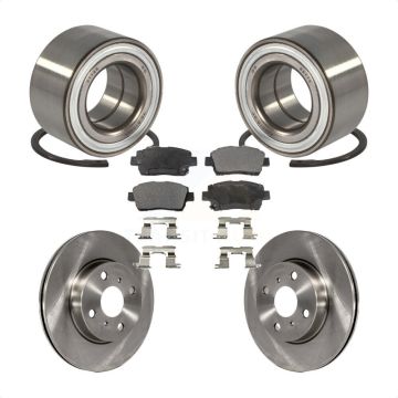 Front Wheel Bearing Disc Brake Rotors And Ceramic Pads Kit For Scion iQ KBB-100265