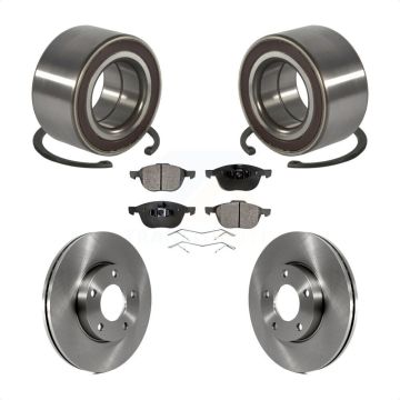 Front Wheel Bearing Disc Brake Rotors And Ceramic Pads Kit For Mazda 3 Sport KBB-100274