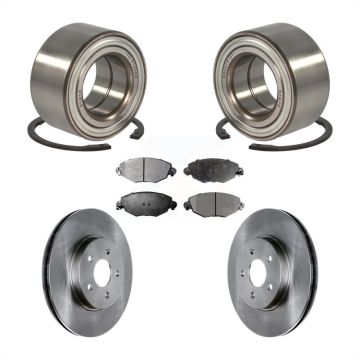 Front Wheel Bearing Disc Brake Rotors And Ceramic Pads Kit For 2002-2008 Jaguar X-Type KBB-100278