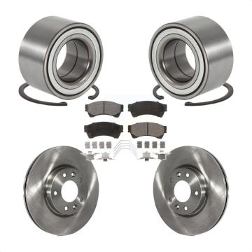 Front Wheel Bearing Disc Brake Rotors And Ceramic Pads Kit For 2009-2013 Mazda 6 3.7L KBB-100283