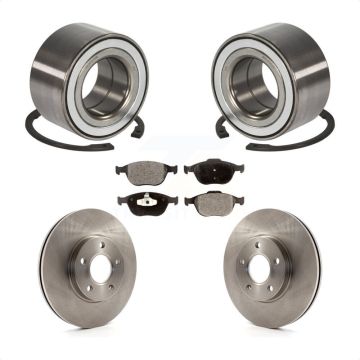 Front Wheel Bearing Disc Brake Rotors And Pads Kit For 2010-2013 Ford Transit Connect KBB-100288