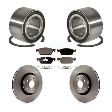 Front Wheel Bearing Disc Brake Rotors And Ceramic Pads Kit For Ford Focus Lincoln MKC KBB-100294