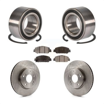 Front Wheel Bearing Disc Brake Rotors And Ceramic Pads Kit For Honda Accord KBB-100325