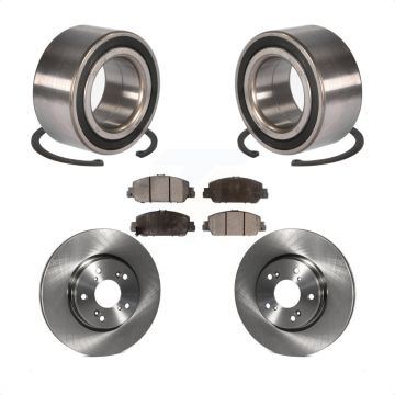 Front Wheel Bearing Disc Brake Rotors And Ceramic Pads Kit For Honda Accord KBB-100326