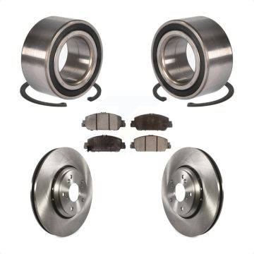 Front Wheel Bearing Disc Brake Rotors And Ceramic Pads Kit For Honda Accord KBB-100328