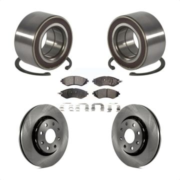 Front Wheel Bearing Disc Brake Rotor And Ceramic Pad Kit For 2014-2016 Chevrolet Spark EV KBB-100330