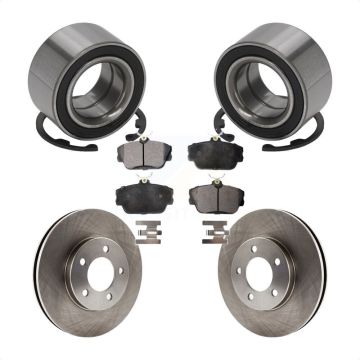 Front Wheel Bearing Disc Brake Rotors And Ceramic Pads Kit For 1994-1995 Ford Taurus SHO KBB-100339