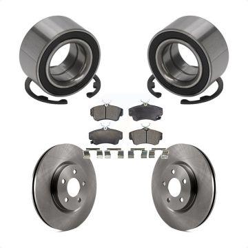 Front Wheel Bearing Disc Brake Rotors And Ceramic Pads Kit For Chrysler PT Cruiser KBB-100342