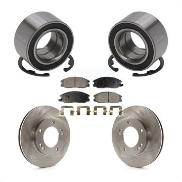 Front Wheel Bearing Disc Brake Rotors And Ceramic Pads Kit For 2003-2006 Kia Sorento KBB-100346